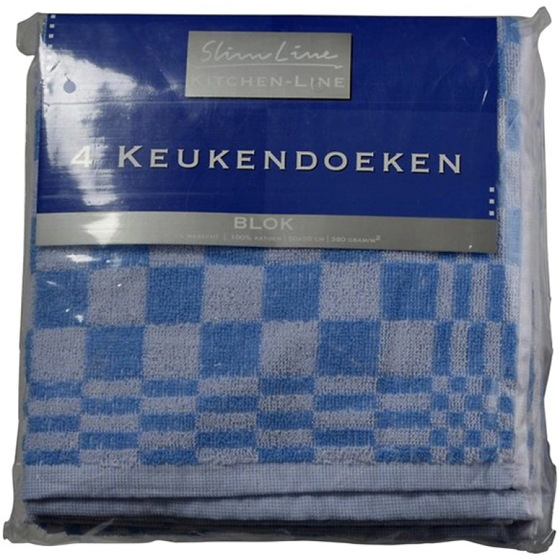 H Keukendoek Felicia blauw-wit 50x50 cm (890747)